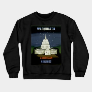 Washington - American Airlines - Vintage Travel Crewneck Sweatshirt